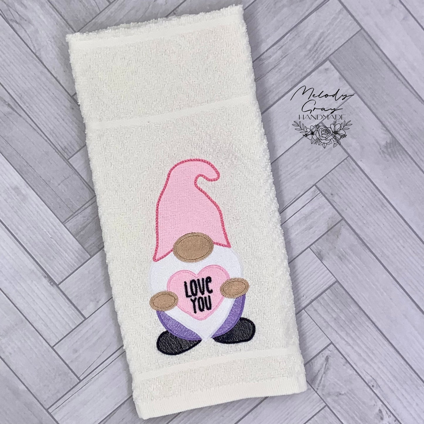 Love You Gnome Hand Towel