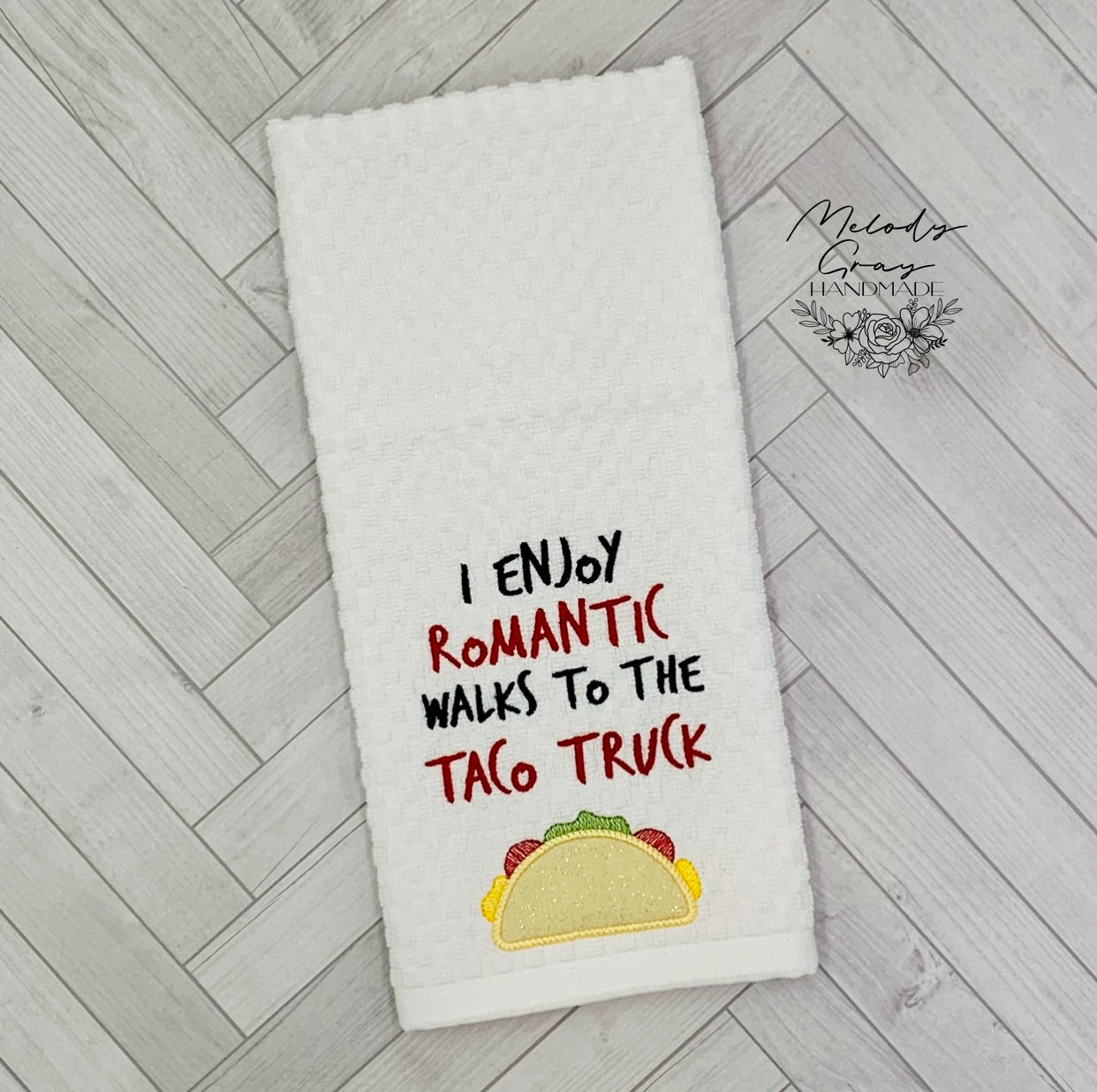 I Enjoy Romantic Walks Hand Towel