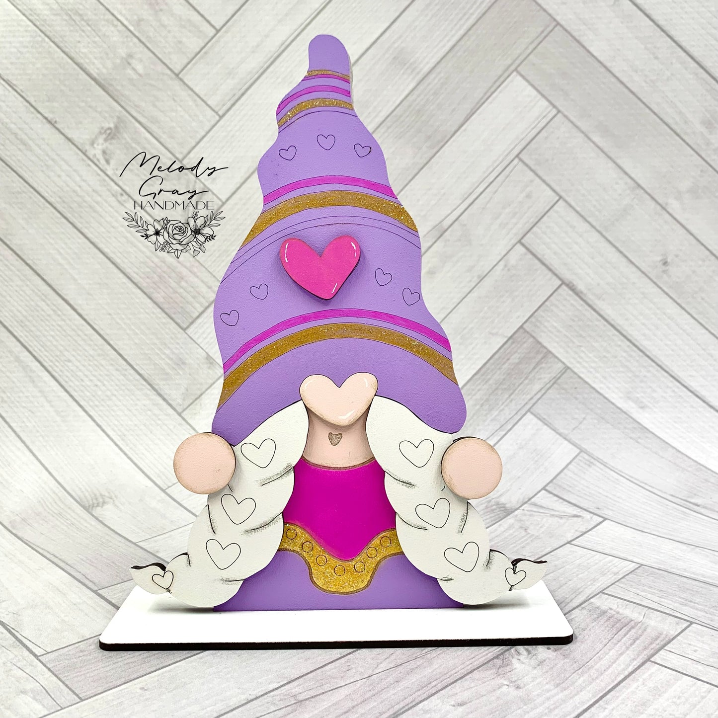 Girl Gnome Valentine Shelf Sitter
