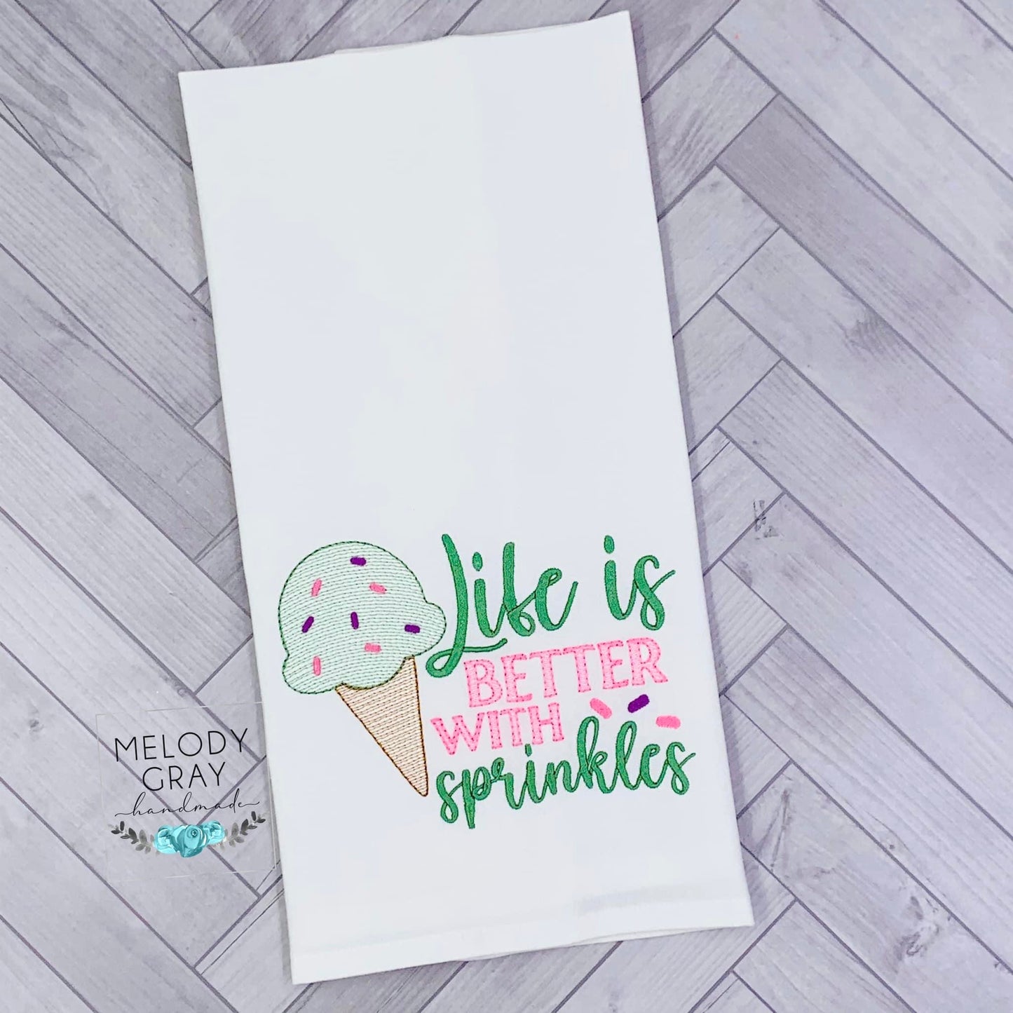 Life Is Better With Sprinkles Tea Towel