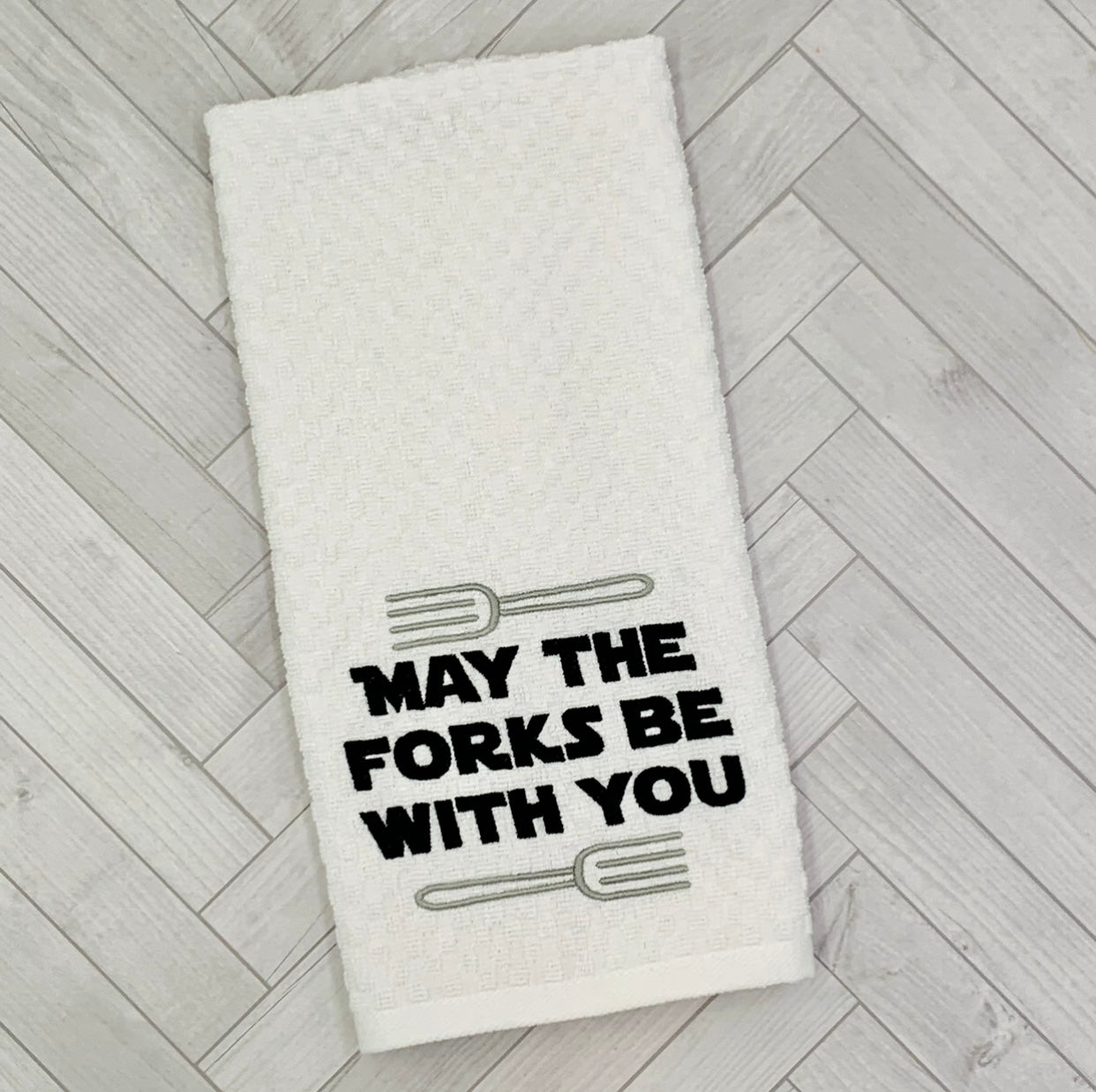 May The Forks Be With You Hand Towel