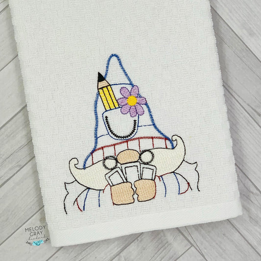 Gnome Playing Cards Peeker Hand Towel