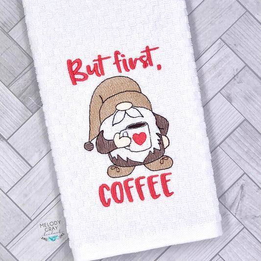 GnomeBut First, Coffee Hand Towel