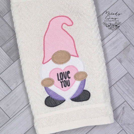 Love You Gnome Hand Towel