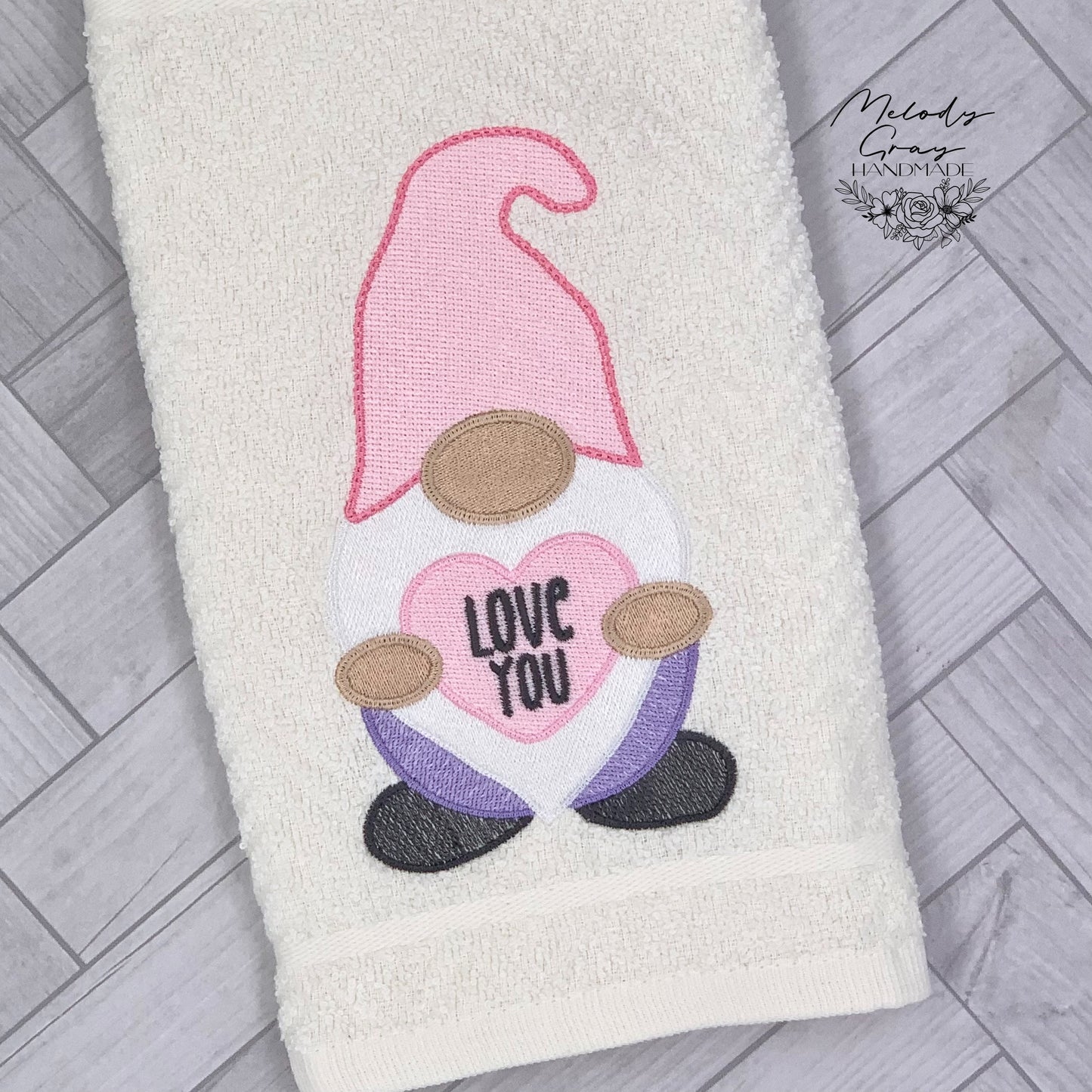 Love You Gnome Hand Towel