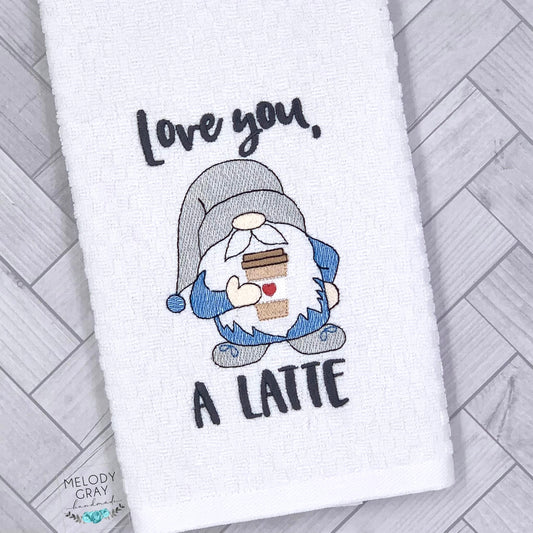 Gnome Love You A Latte Hand Towel